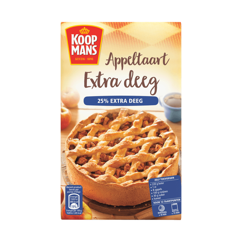Koopmans Appeltaart extra deeg bakmix