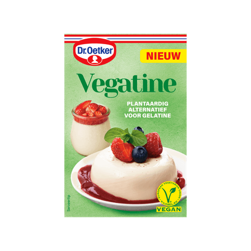 Foto van Dr. Oetker Vegatine op witte achtergrond
