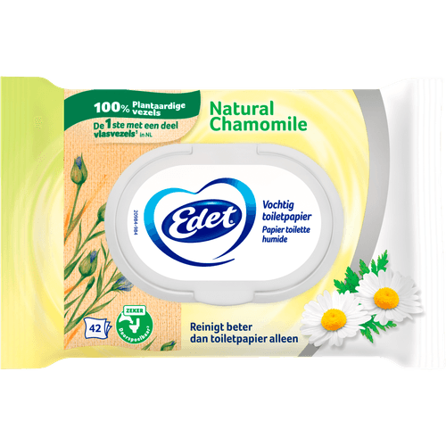 Foto van Edet Vochtig toiletpapier kamille 42 Stuks op witte achtergrond