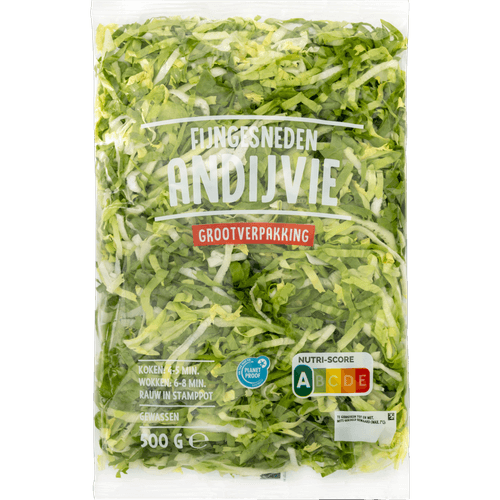 Foto van Fijngesneden andijvie voordeelverpakking op witte achtergrond