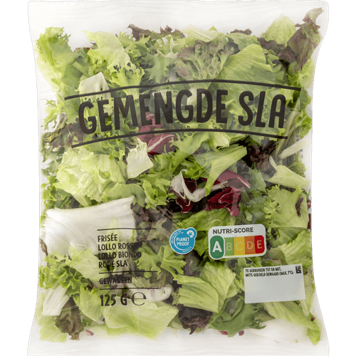 Foto van Sla melange op witte achtergrond