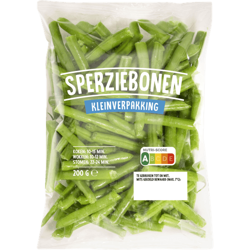 Foto van Sperziebonen op witte achtergrond