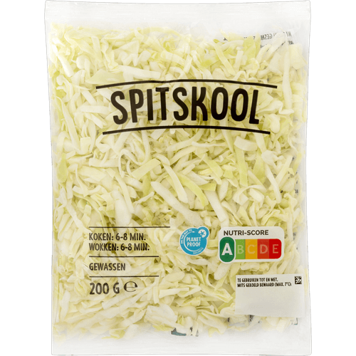 Foto van Spitskool op witte achtergrond