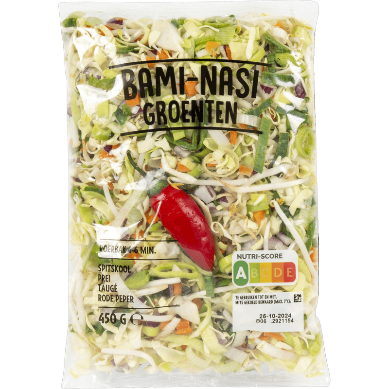 Bami-nasi groente