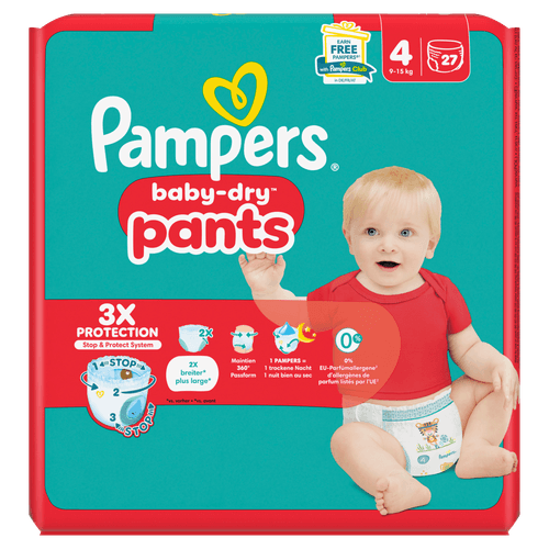 Foto van Pampers Baby-dry pants maat 4 op witte achtergrond