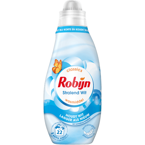 Foto van Robijn Vloeibaar wasmiddel k&k wit 22 wasbeurten op witte achtergrond