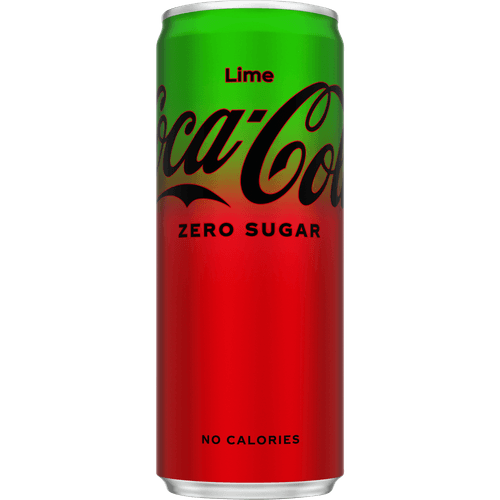 Foto van Coca-Cola Lime zero op witte achtergrond