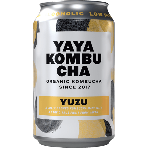 Foto van Yaya Kombucnha Yuzu bio op witte achtergrond