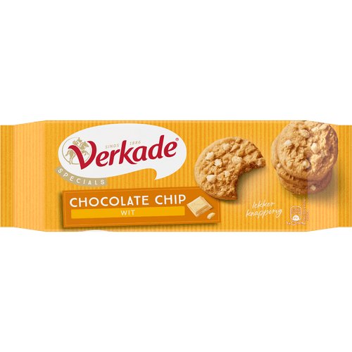 Foto van Verkade Chocolade chip wit op witte achtergrond