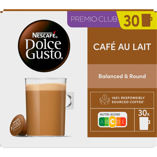 Foto van Nescafé Dolce gusto café au lait op witte achtergrond