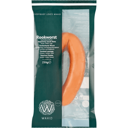 Foto van Wahid Rookworst rund op witte achtergrond