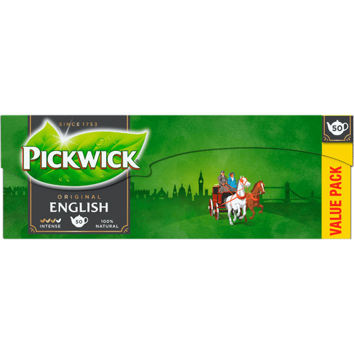 Foto van Pickwick English zwarte thee voor pot voordeelpak op witte achtergrond