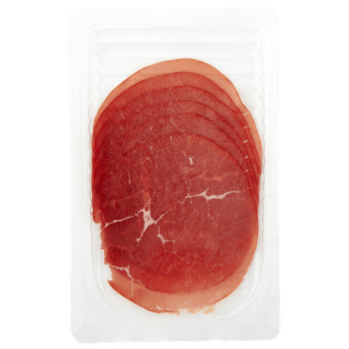 Foto van DekaVers Runderrookvlees op witte achtergrond