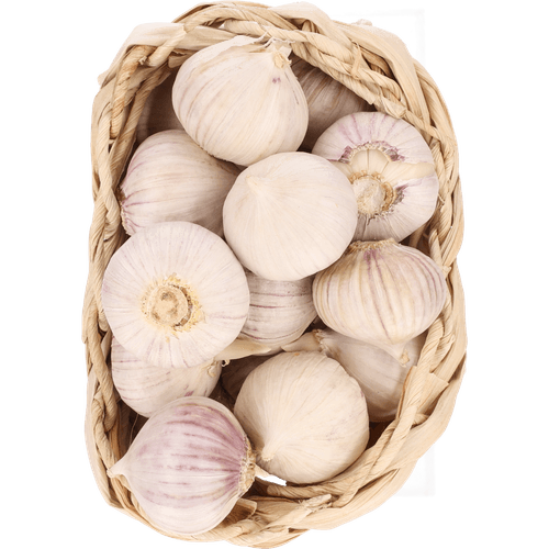 Foto van Knoflook uien solo op witte achtergrond