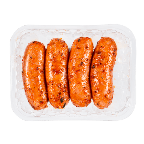 Foto van DekaVers Varkenssaucijs bbq style op witte achtergrond