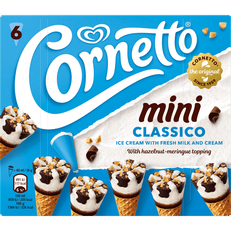 Ola Cornetto mini classic 6 st.