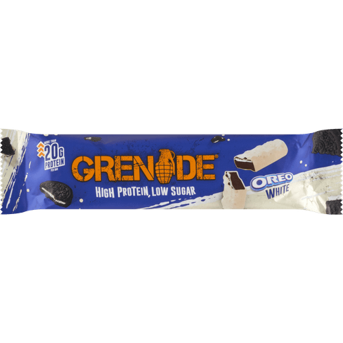Foto van Grenade Protein bar oreo white op witte achtergrond