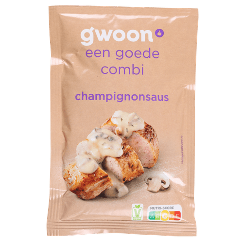 Foto van G'woon Mix voor champignonsaus op witte achtergrond