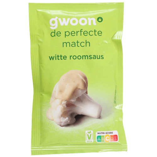 Foto van G'woon Mix voor witte roomsaus op witte achtergrond