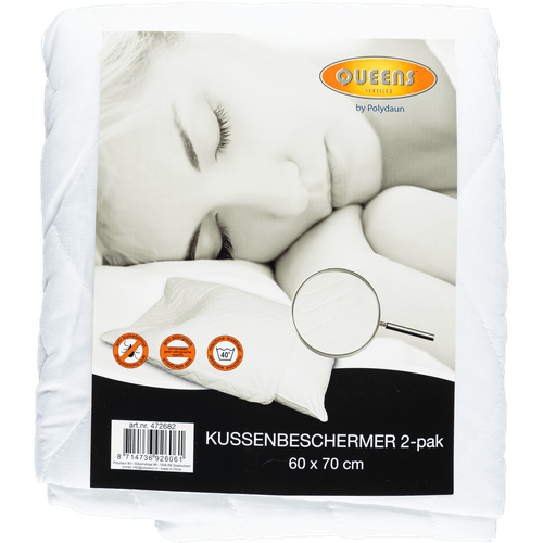 Foto van Queens Kussenset beschermer 2-pack op witte achtergrond