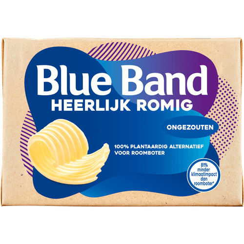 Foto van Blue Band Heerlijk Romig ongezouten op witte achtergrond