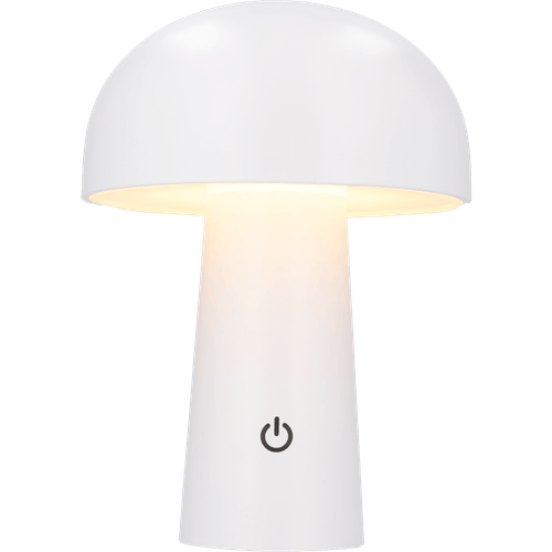 Foto van Paddenstoel tafellamp 2 kleuren op witte achtergrond