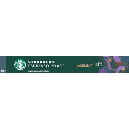 Foto van Starbucks Koffiecups espresso dark roast op witte achtergrond