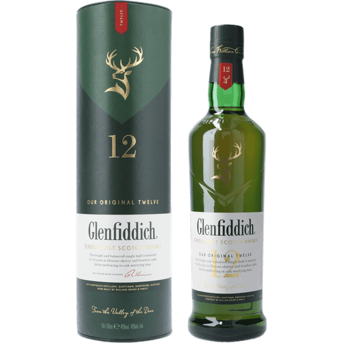 Foto van Glenfiddich Whisky reserve 12 years op witte achtergrond