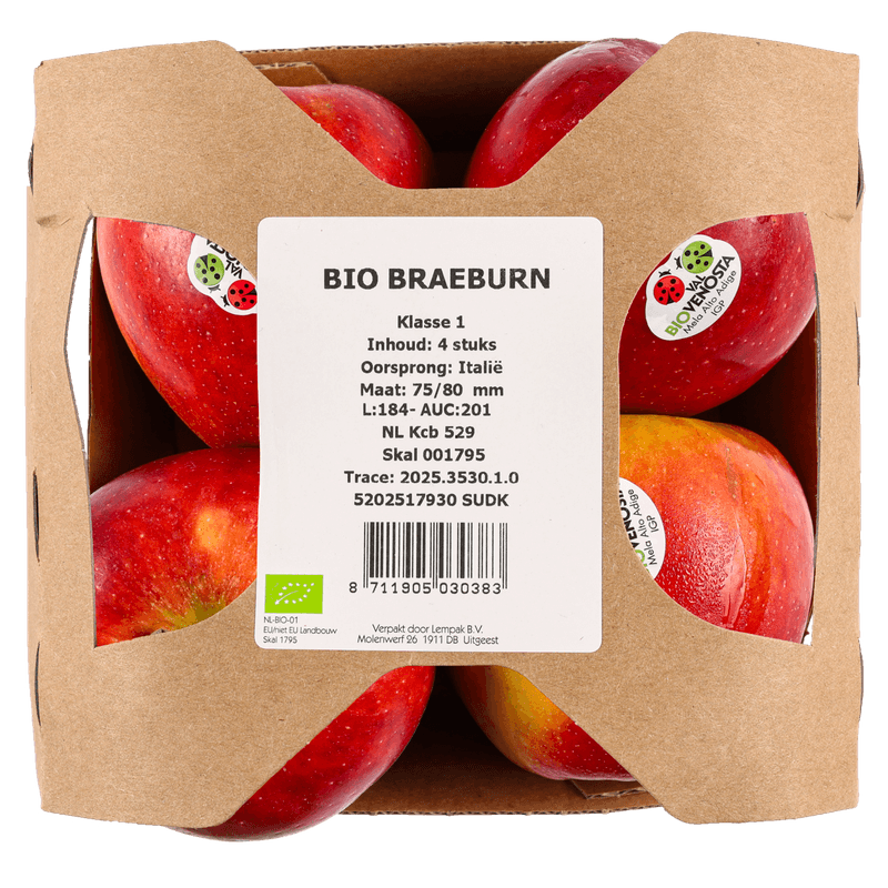 Bio braeburn verpakt