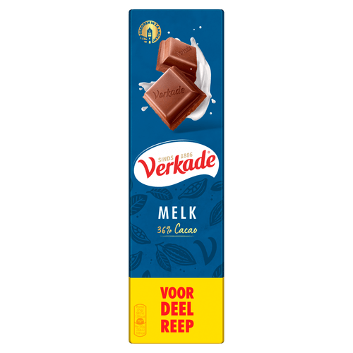 Foto van Verkade Chocoladereep melk xxl op witte achtergrond