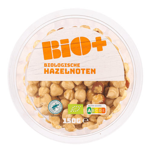 Foto van Bio+ hazelnoten wit op witte achtergrond