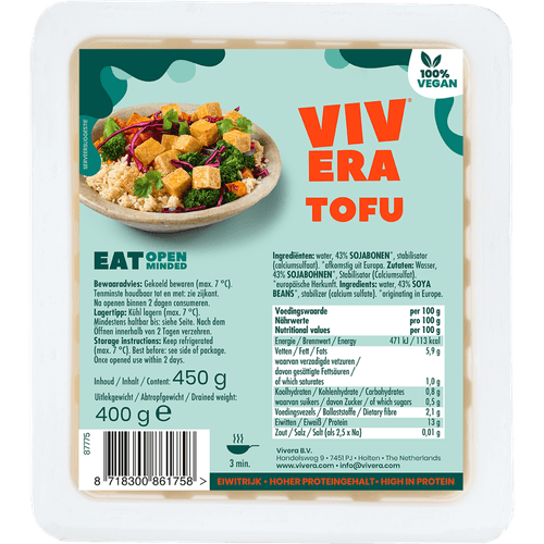 Foto van Vivera Tofu op witte achtergrond