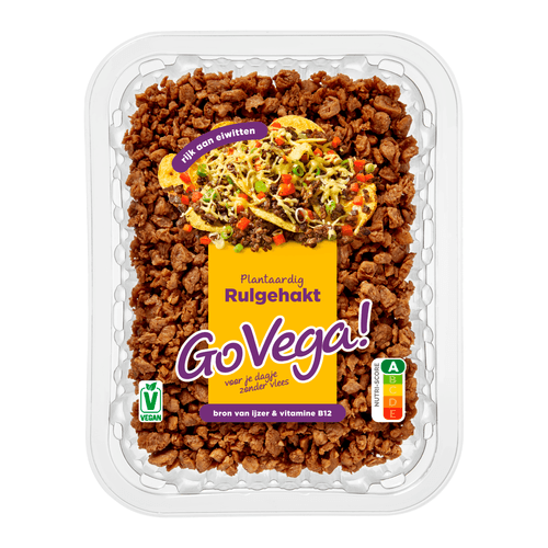 Foto van Go Vega! Gehakt rulstukjes op witte achtergrond