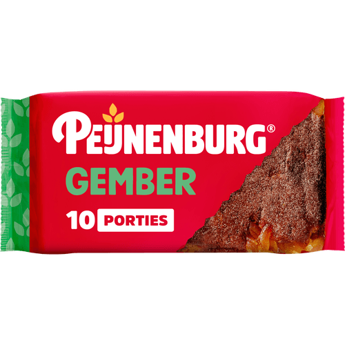 Foto van Peijnenburg Ontbijtkoek gember op witte achtergrond