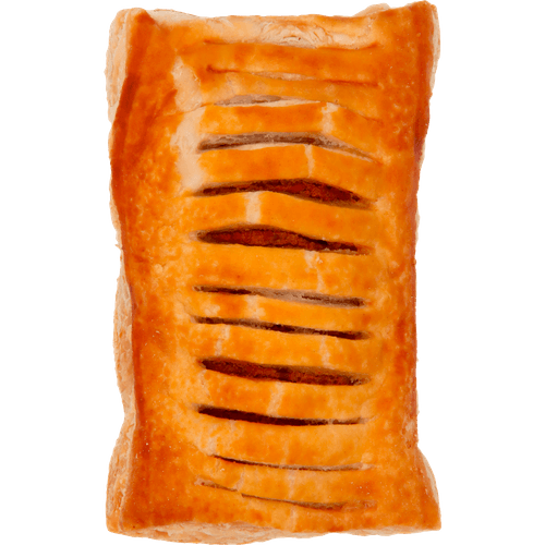 Foto van Vers afbak Kipsatebroodje op witte achtergrond