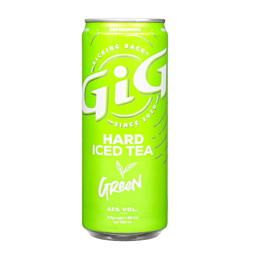 Foto van GiG Hard ice tea green op witte achtergrond