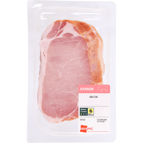 Foto van DekaVers Bacon op witte achtergrond