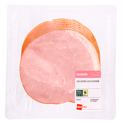 Foto van DekaVers Gelderse achterham op witte achtergrond