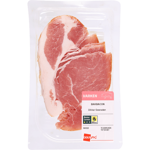 Foto van DekaVers Bakbacon op witte achtergrond