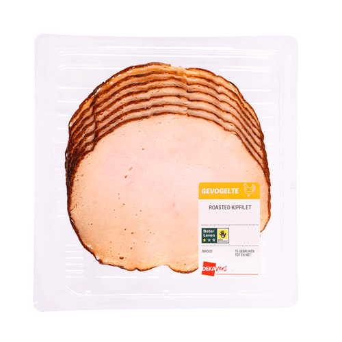 Foto van DekaVers Roasted kipfilet op witte achtergrond