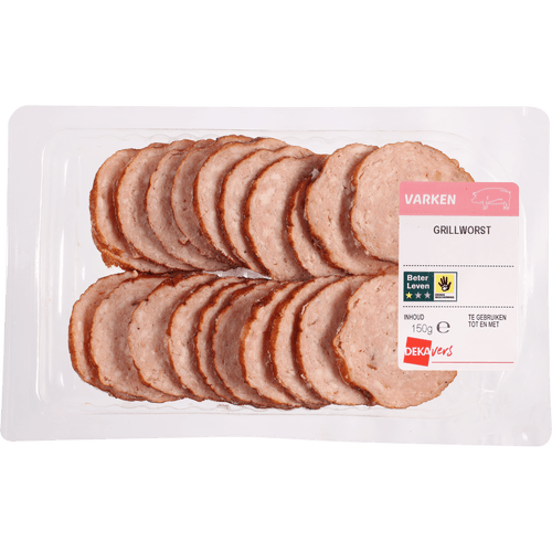 Foto van DekaVers Grillworst op witte achtergrond