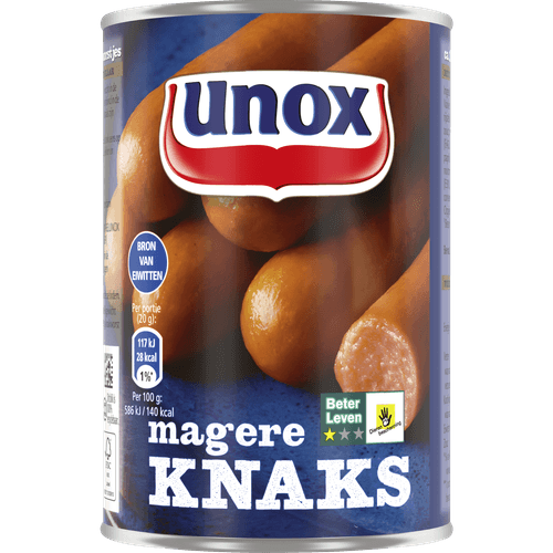 Foto van Unox Knaks mager op witte achtergrond