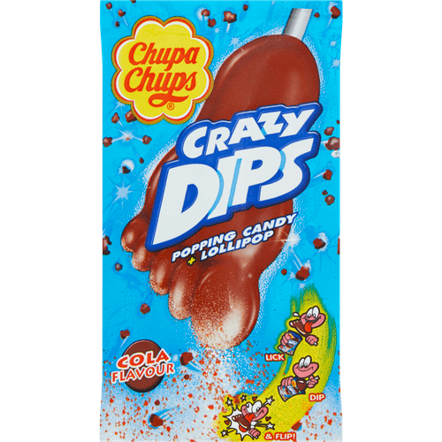 Foto van Chupa Chups Crazy dips cola op witte achtergrond