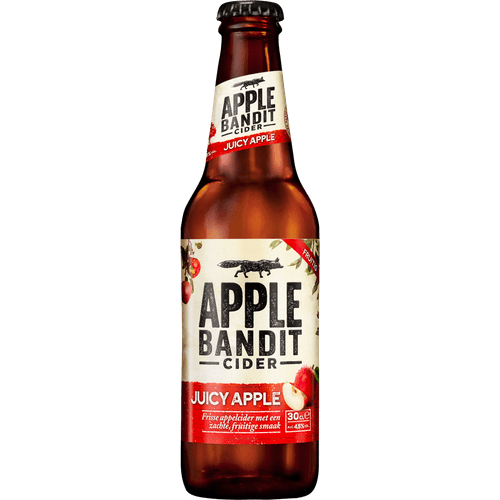 Foto van Apple Bandit Cider crisp apple op witte achtergrond