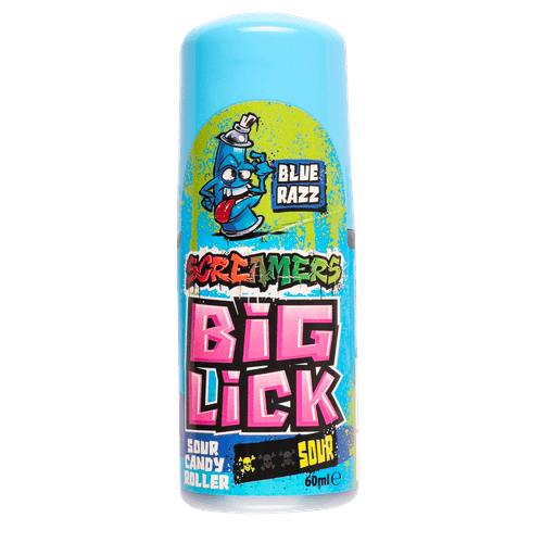 Foto van Screamers Big lick blue razz op witte achtergrond