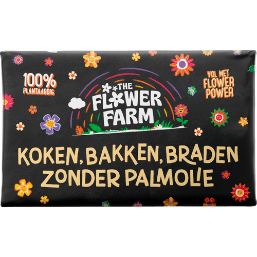Foto van Flowerfarm Koken bakken braden zonder palmolie op witte achtergrond