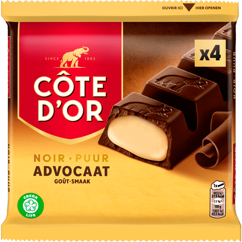 Foto van Côte d'Or Repen advocaat 4- pack op witte achtergrond