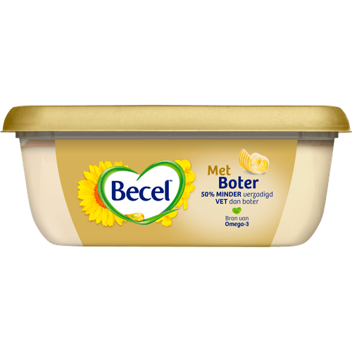 Foto van Becel Melange met boter op witte achtergrond