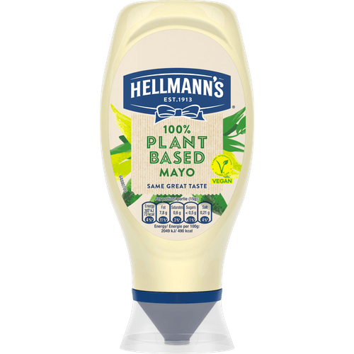 Foto van Hellmann's Plant based mayo op witte achtergrond