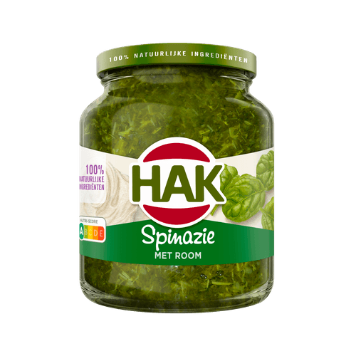 Foto van Hak Spinazie met room op witte achtergrond